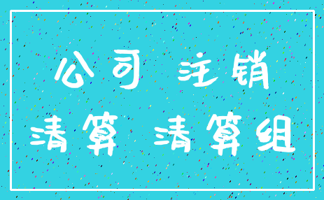 公司 注销_清算 清算组