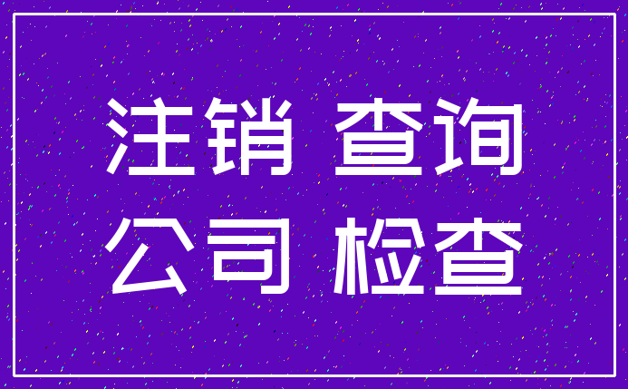注销 查询_公司 检查