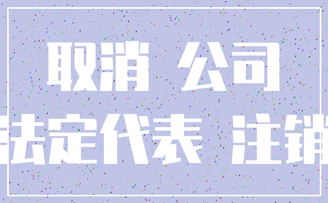 取消 公司_法定代表 注销