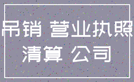 吊销 营业执照_清算 公司