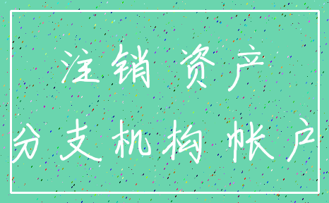 注销 资产_分支机构 帐户