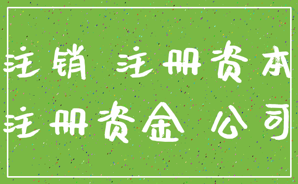 注销 注册资本_注册资金 公司