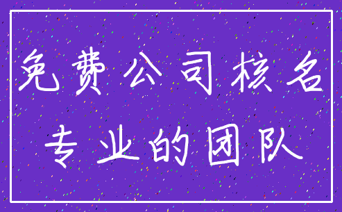 免费公司核名_专业的团队