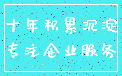 十年积累沉淀_专注企业服务