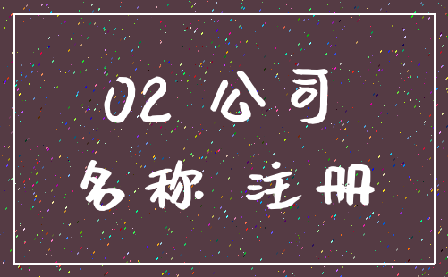 02 公司_名称 注册