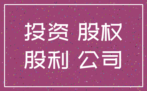 投资 股权_股利 公司