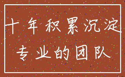 十年积累沉淀_专业的团队