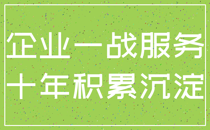企业一战服务_十年积累沉淀