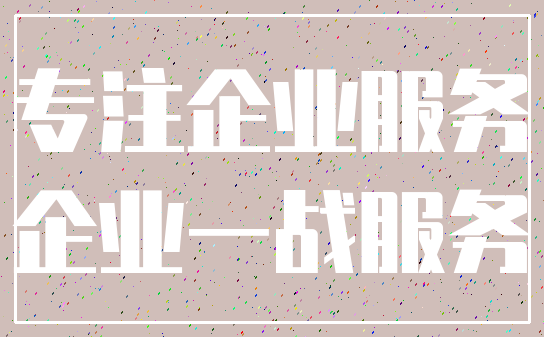 专注企业服务_企业一战服务