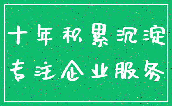 十年积累沉淀_专注企业服务